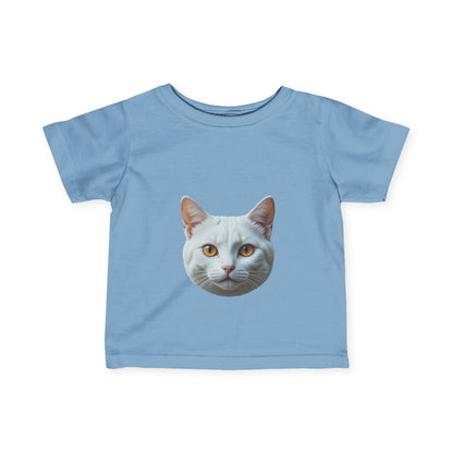 Cute Cat Face Infant Tee - Adorable Baby T-Shirt for Cat Lovers