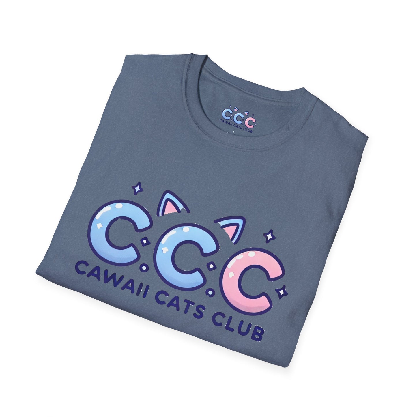 Cawaii Cats Club Unisex Softstyle T-Shirt - Cute Cat Graphic Tee