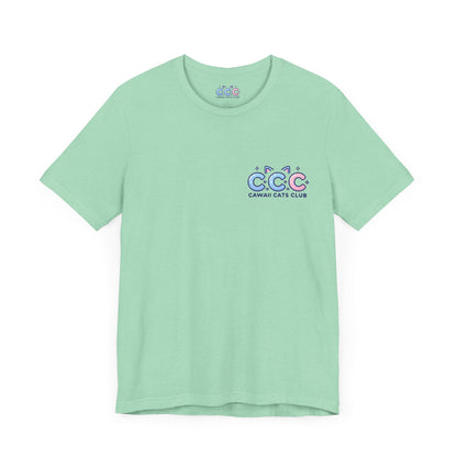 Cawaii Cats Club ユニセックス ジャージー Tシャツ - かわいい猫のグラフィック T シャツ