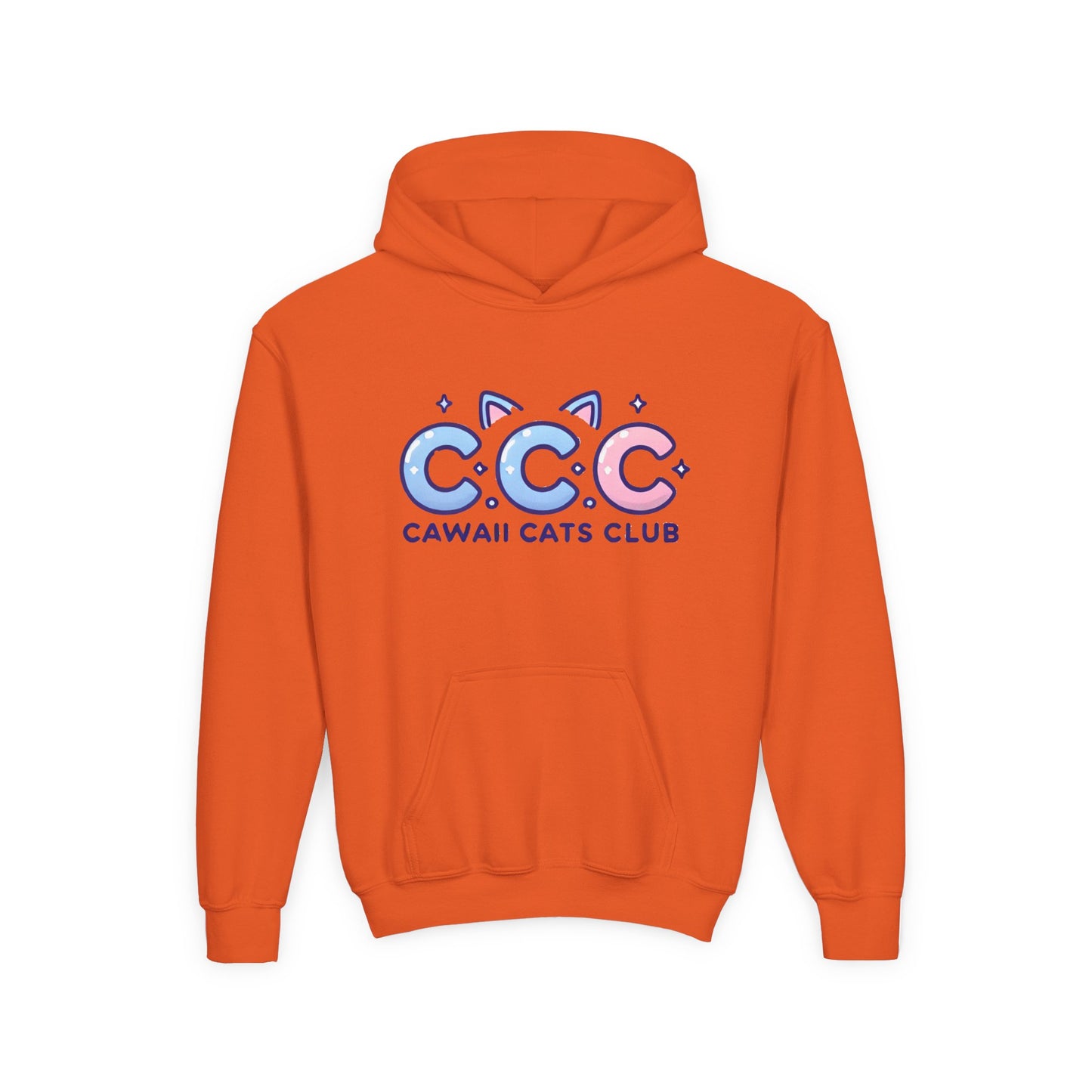 Cawaii Cats Club Youth Hoodie - Cute Cat-Themed Sweatshirt for Kids