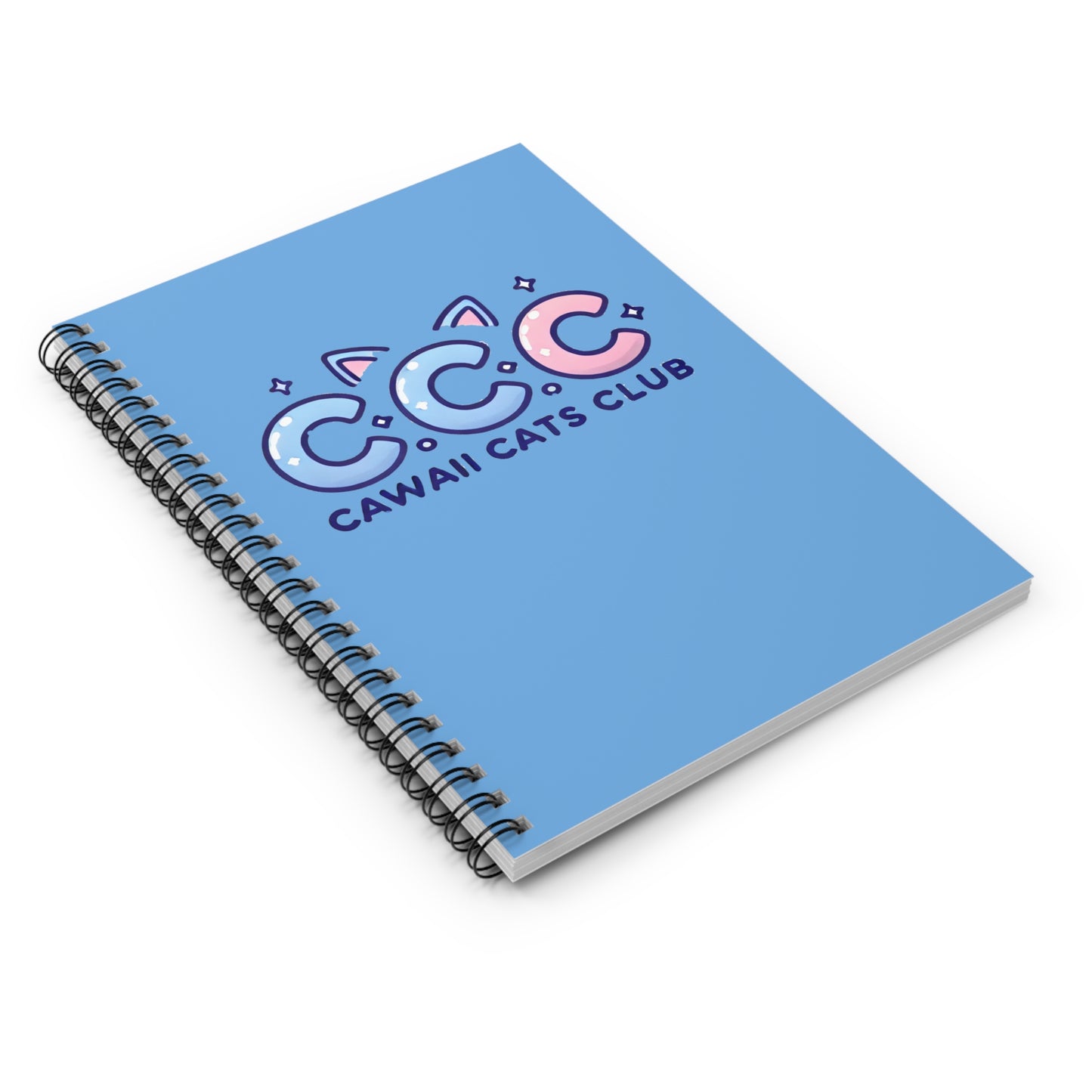 Cawaii Cats Club Spiral Notebook - Ruled Line for Cat Lovers