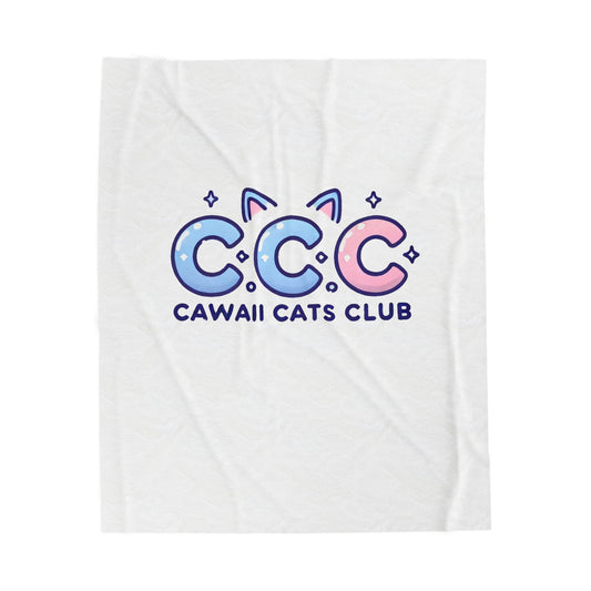 Cawaii Cats Club Plush Blanket - Soft & Cozy Cat Lovers Throw