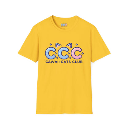 Cawaii Cats Club Unisex Softstyle T-Shirt - Cute Cat Graphic Tee