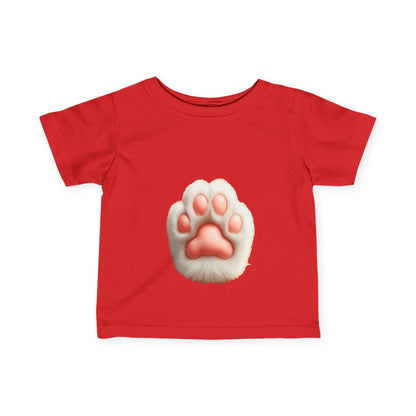 かわいい赤ちゃんの足跡プリントTシャツ - ペット愛好家のための幼児用ファインジャージーシャツ