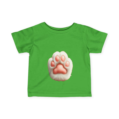 かわいい赤ちゃんの足跡プリントTシャツ - ペット愛好家のための幼児用ファインジャージーシャツ