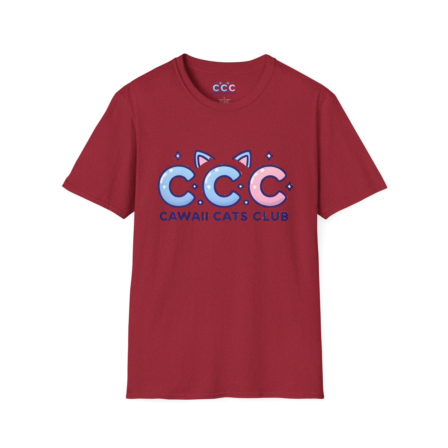 Cawaii Cats Club Unisex Softstyle T-Shirt - Cute Cat Graphic Tee