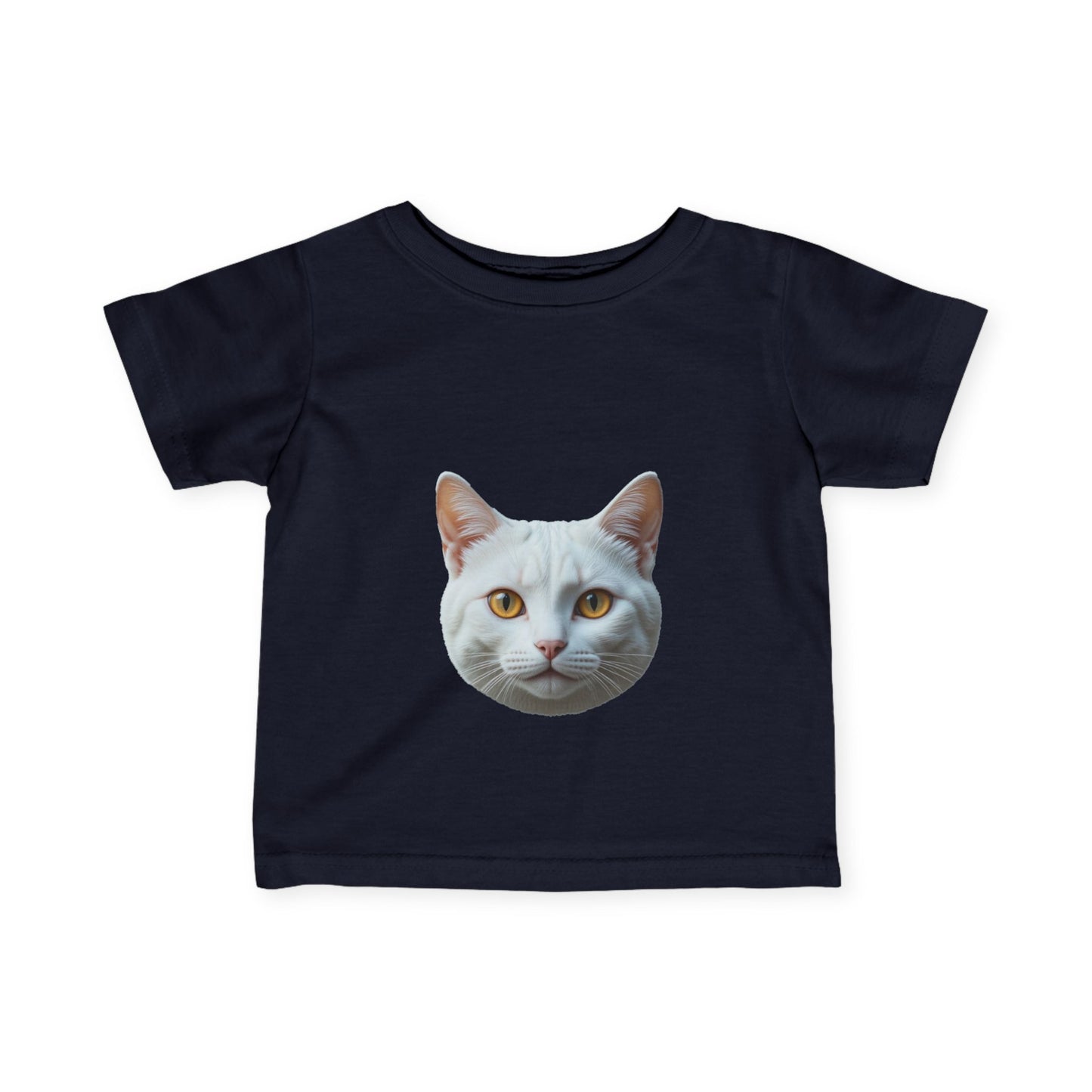 Cute Cat Face Infant Tee - Adorable Baby T-Shirt for Cat Lovers