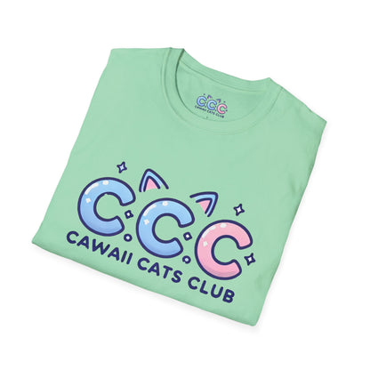 Cawaii Cats Club Unisex Softstyle T-Shirt - Cute Cat Graphic Tee