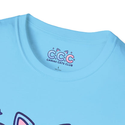 Cawaii Cats Club Unisex Softstyle T-Shirt - Cute Cat Graphic Tee