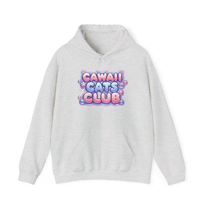 Cawaii Cats Club Hoodie - Cozy Unisex Heavy Blend Sweatshirt for Cat Lovers