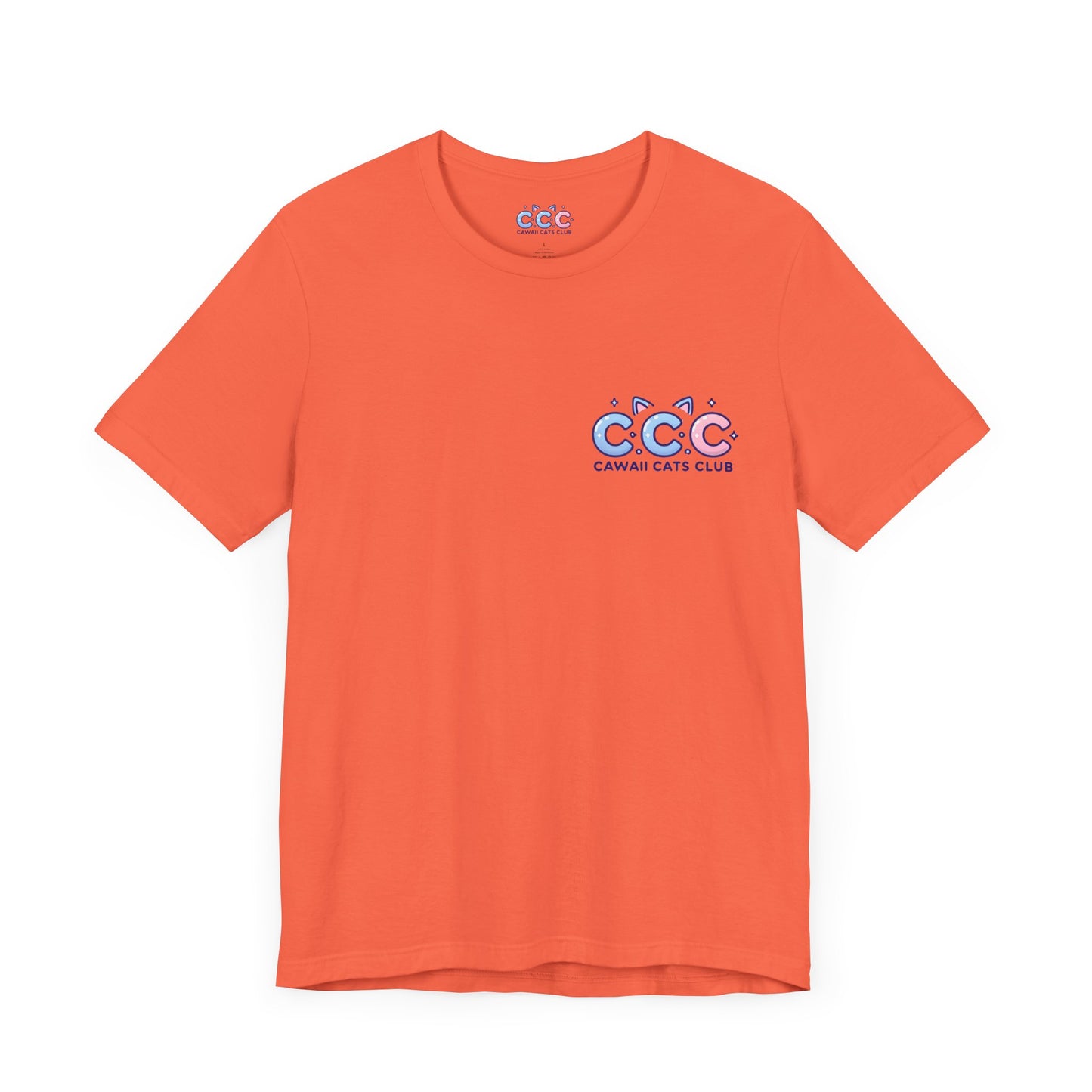 Cawaii Cats Club ユニセックス ジャージー Tシャツ - かわいい猫のグラフィック T シャツ
