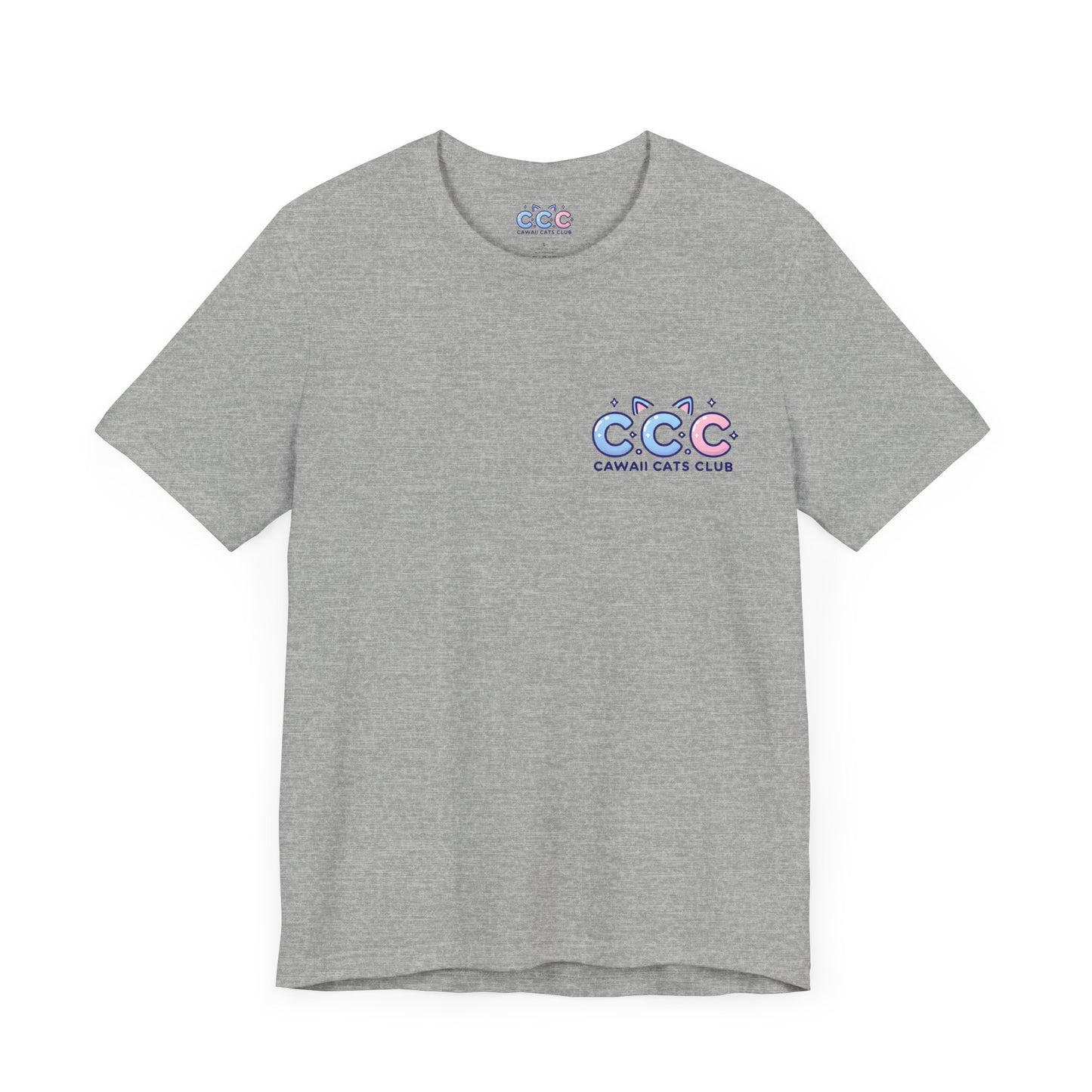 Cawaii Cats Club ユニセックス ジャージー Tシャツ - かわいい猫のグラフィック T シャツ