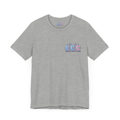 Cawaii Cats Club ユニセックス ジャージー Tシャツ - かわいい猫のグラフィック T シャツ