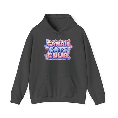 Cawaii Cats Club Hoodie - Cozy Unisex Heavy Blend Sweatshirt for Cat Lovers