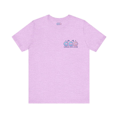Cawaii Cats Club ユニセックス ジャージー Tシャツ - かわいい猫のグラフィック T シャツ