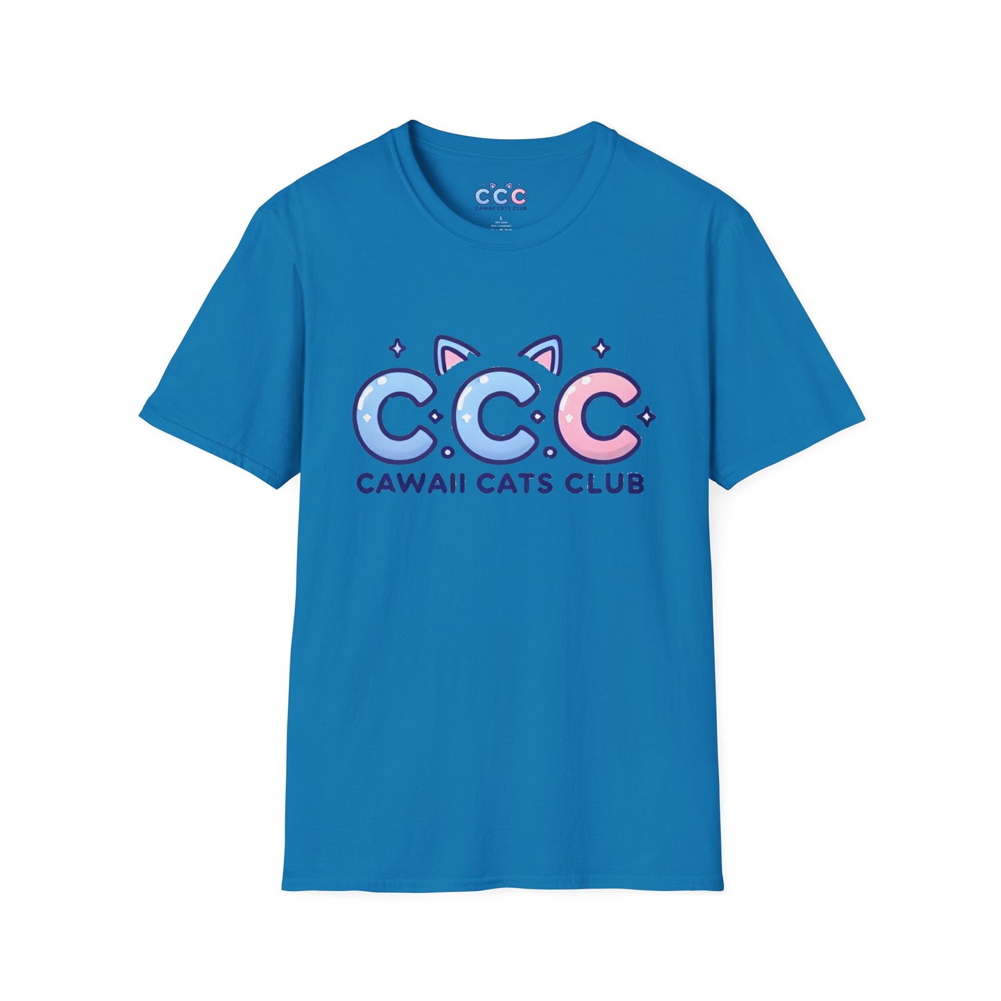 Cawaii Cats Club Unisex Softstyle T-Shirt - Cute Cat Graphic Tee