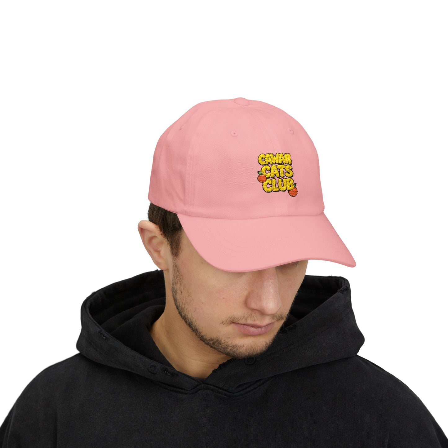 Cawaii Cats Club Classic Dad Cap - Trendy White Baseball Hat for Cat Lovers