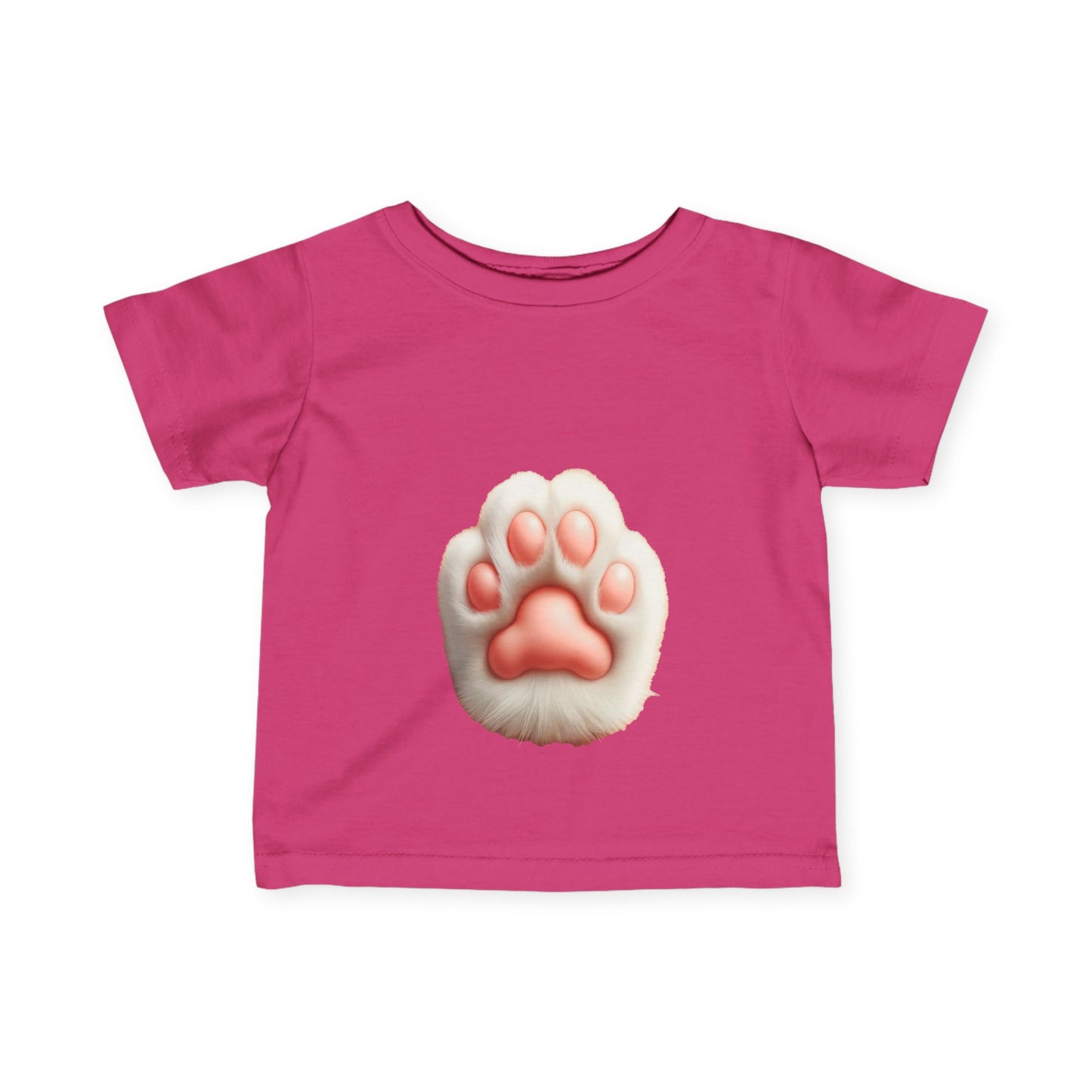 かわいい赤ちゃんの足跡プリントTシャツ - ペット愛好家のための幼児用ファインジャージーシャツ