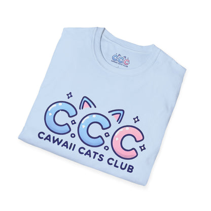Cawaii Cats Club Unisex Softstyle T-Shirt - Cute Cat Graphic Tee
