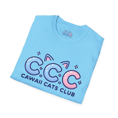 Cawaii Cats Club Unisex Softstyle T-Shirt - Cute Cat Graphic Tee