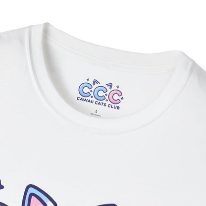 Cawaii Cats Club Unisex Softstyle T-Shirt - Cute Cat Graphic Tee