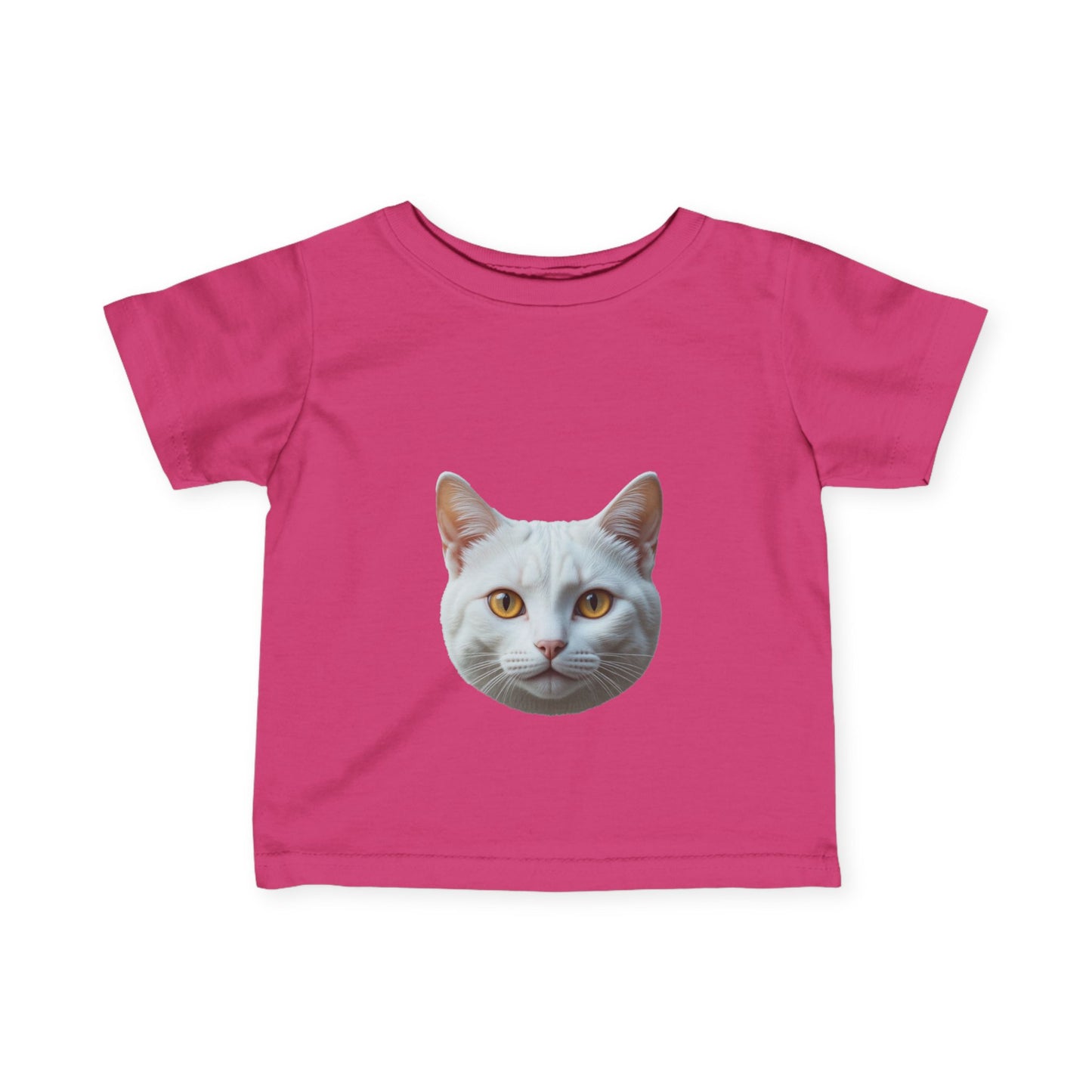 Cute Cat Face Infant Tee - Adorable Baby T-Shirt for Cat Lovers