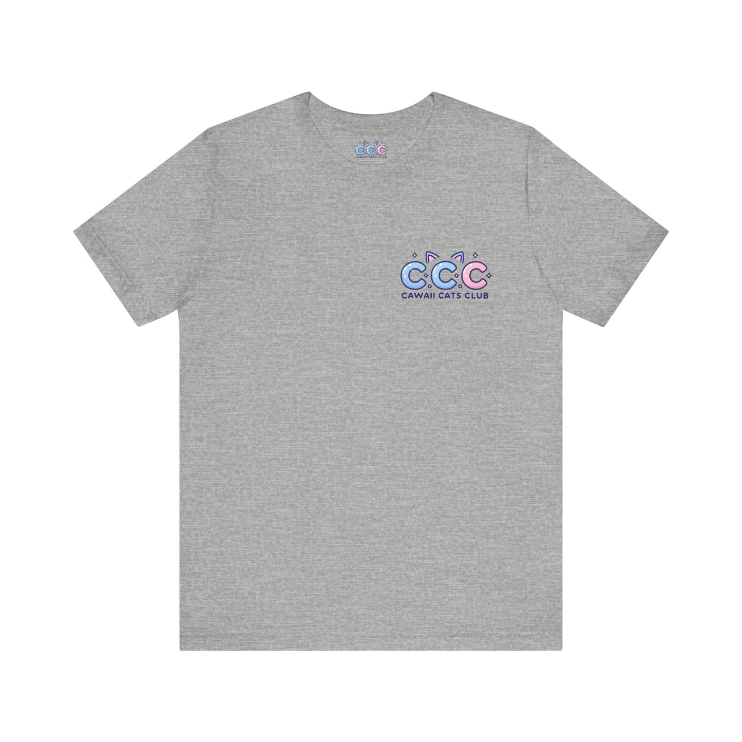 Cawaii Cats Club ユニセックス ジャージー Tシャツ - かわいい猫のグラフィック T シャツ