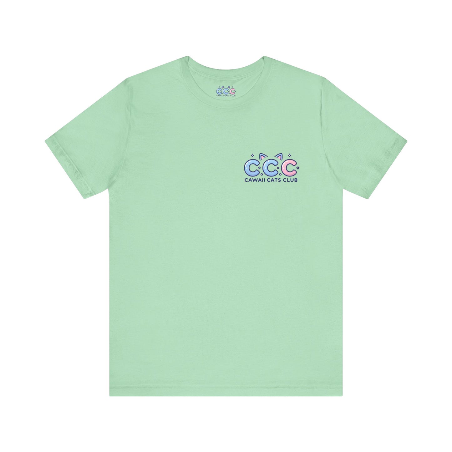 Cawaii Cats Club ユニセックス ジャージー Tシャツ - かわいい猫のグラフィック T シャツ