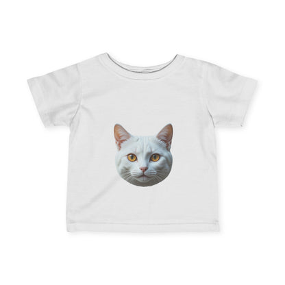 Cute Cat Face Infant Tee - Adorable Baby T-Shirt for Cat Lovers