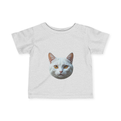 Cute Cat Face Infant Tee - Adorable Baby T-Shirt for Cat Lovers