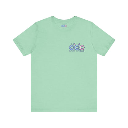 Cawaii Cats Club ユニセックス ジャージー Tシャツ - かわいい猫のグラフィック T シャツ