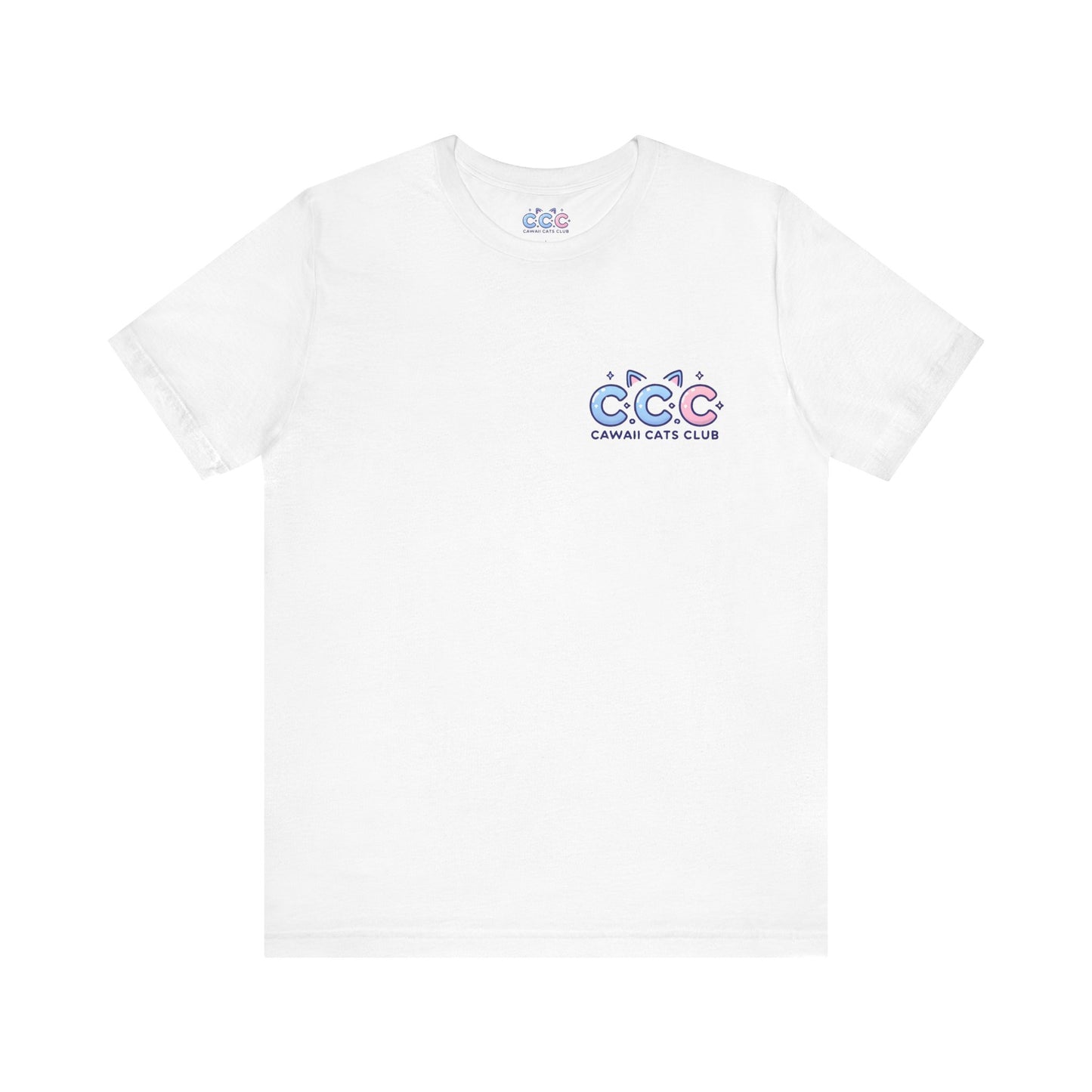 Cawaii Cats Club ユニセックス ジャージー Tシャツ - かわいい猫のグラフィック T シャツ