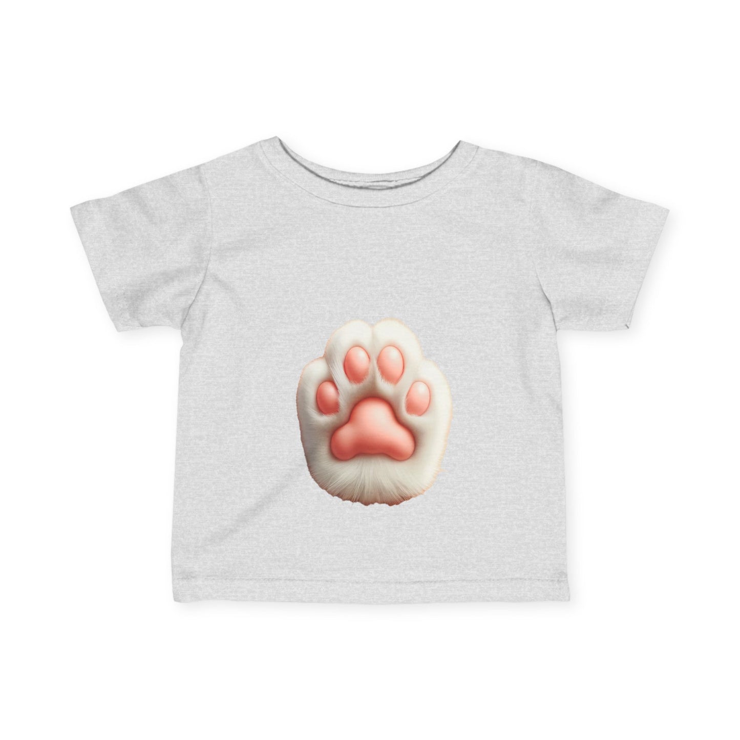 かわいい赤ちゃんの足跡プリントTシャツ - ペット愛好家のための幼児用ファインジャージーシャツ