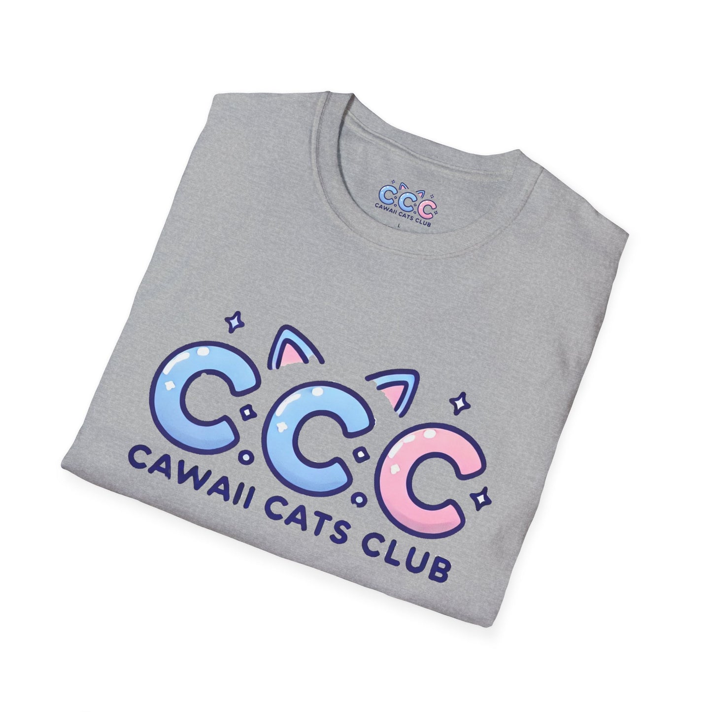 Cawaii Cats Club Unisex Softstyle T-Shirt - Cute Cat Graphic Tee