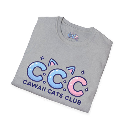 Cawaii Cats Club Unisex Softstyle T-Shirt - Cute Cat Graphic Tee
