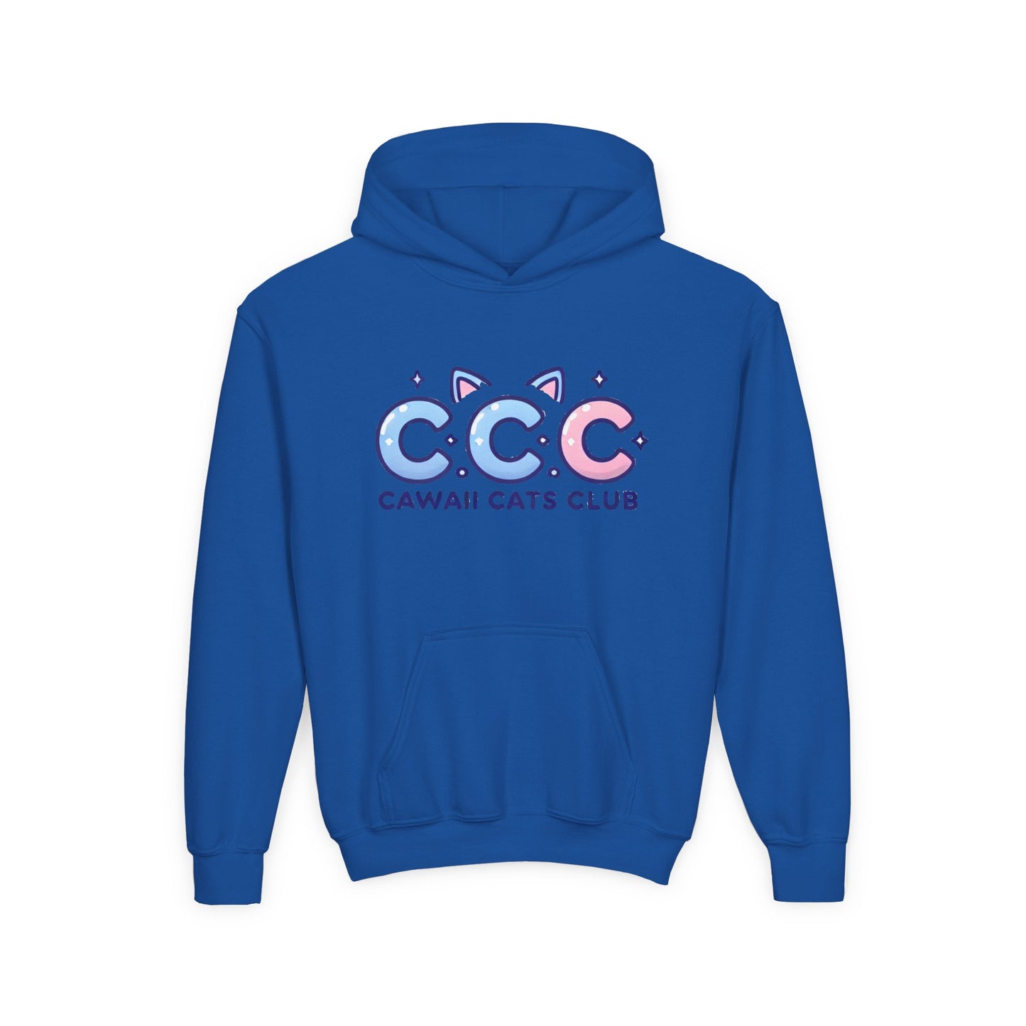 Cawaii Cats Club Youth Hoodie - Cute Cat-Themed Sweatshirt for Kids
