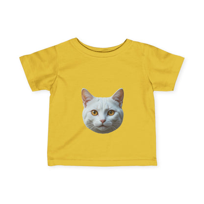 Cute Cat Face Infant Tee - Adorable Baby T-Shirt for Cat Lovers