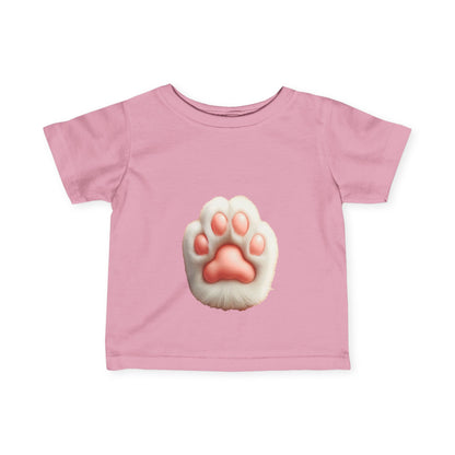 かわいい赤ちゃんの足跡プリントTシャツ - ペット愛好家のための幼児用ファインジャージーシャツ