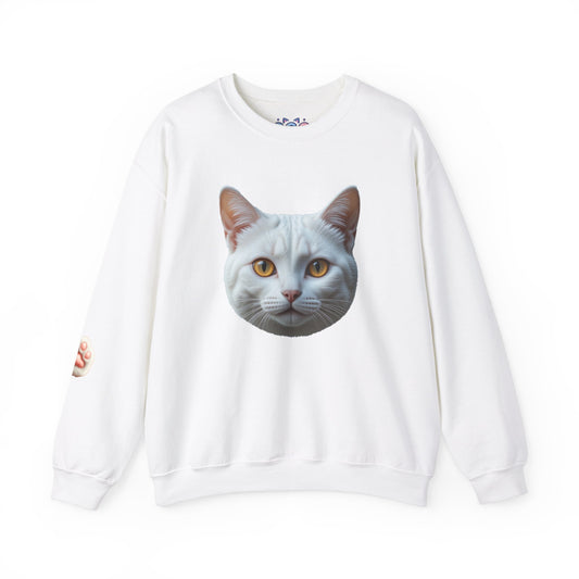 Cat Face Unisex Crewneck Sweatshirt - Cute & Cozy Apparel